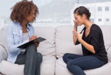 Black Female Therapist Leading Mental Health Support for Women